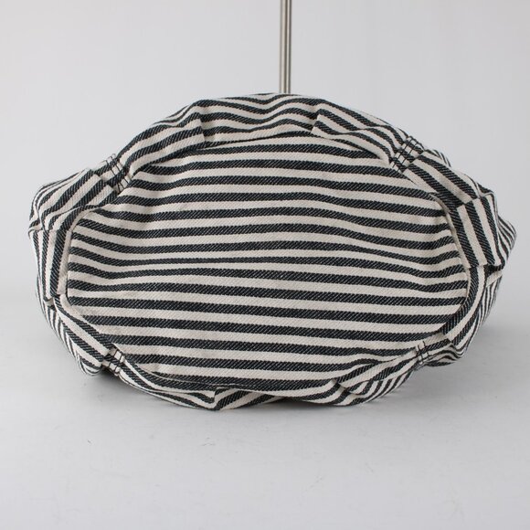 Thirty One Purse Retro Metro 19 x 14 x 7 White Black Striped Tote Purse - Picture 4 of 12